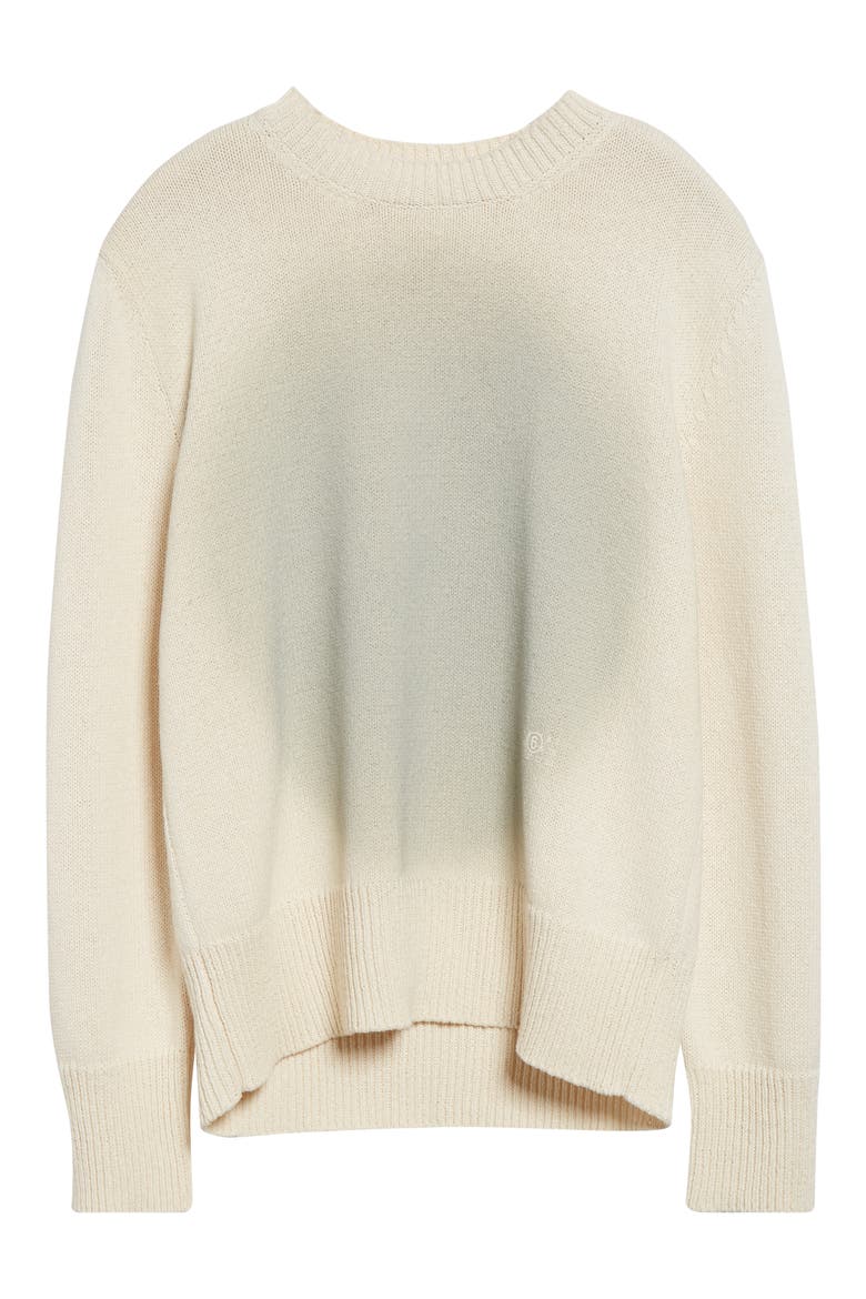 Dot Motif Crewneck Sweater, Alternate, color, OFF WHITE