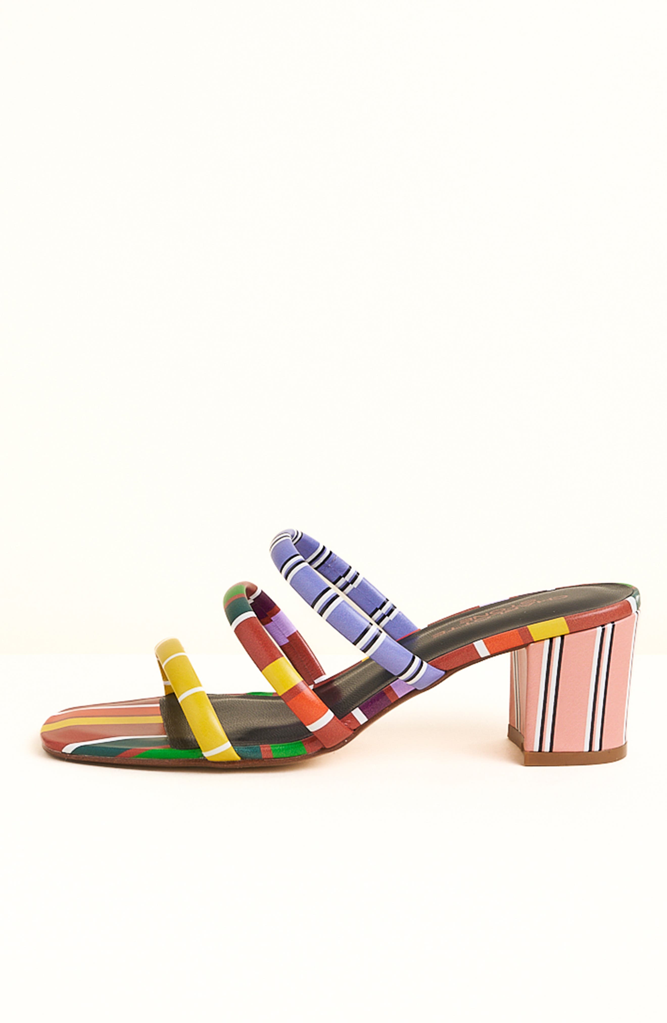 Charlotte Stone Belle Mismatch Slide Sandal, Alternate, color, 