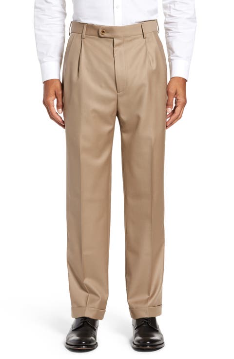 Bennett Straight Leg Pleated Dress Pants