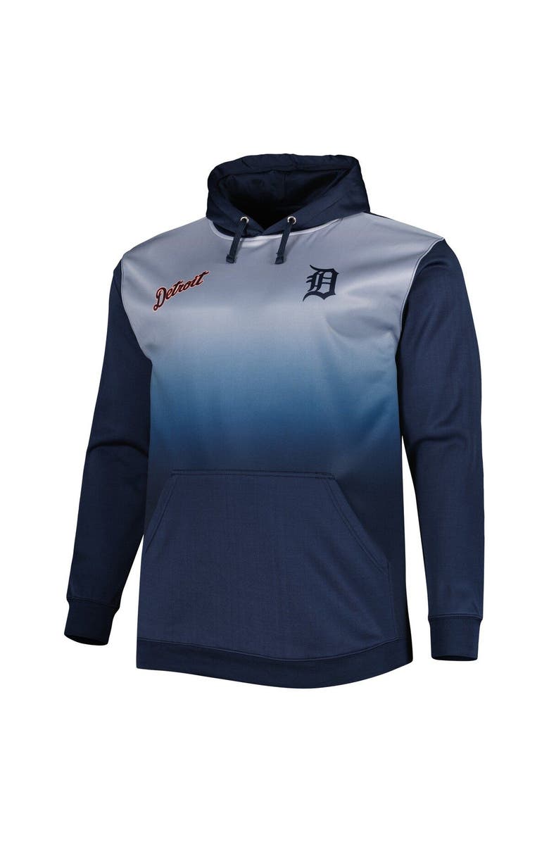 PROFILE Men's Navy Detroit Tigers Fade Sublimated Fleece Pullover Hoodie, Alternate, color, Navy