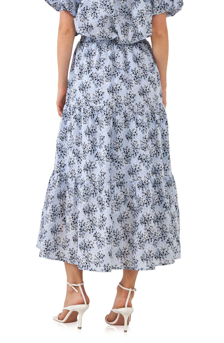English Factory Floral Cotton Maxi Skirt, Alternate, color,