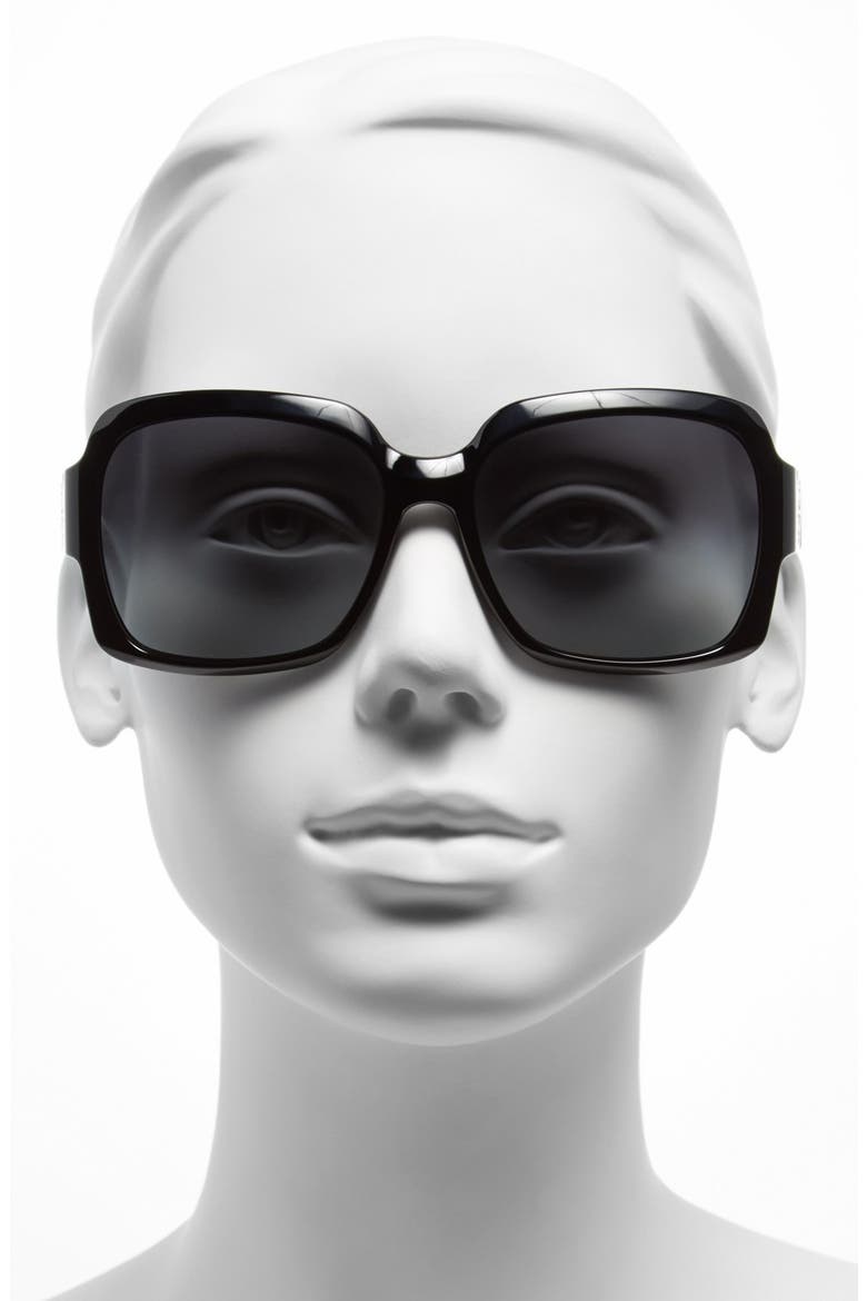 59mm Polarized Sunglasses, Alternate, color, BLACK