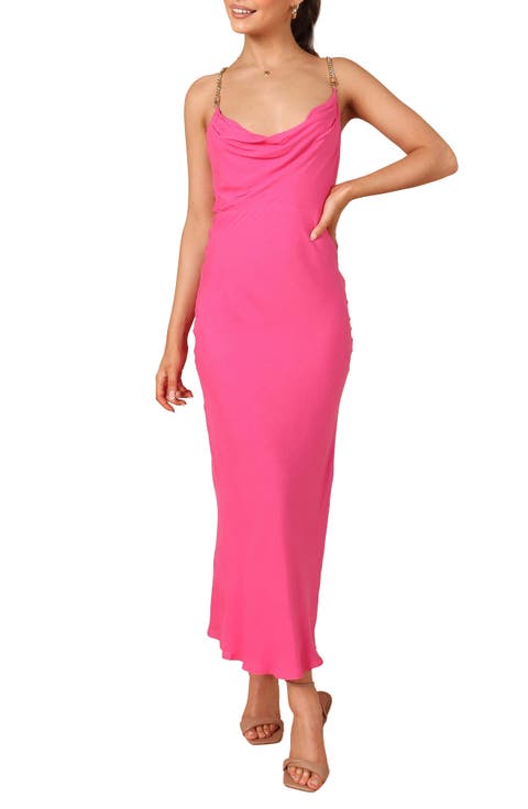 Khaleesi Open Back Cotton Blend Slip Midi Dress