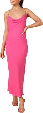 Petal & Pup Khaleesi Open Back Cotton Blend Slip Midi Dress
