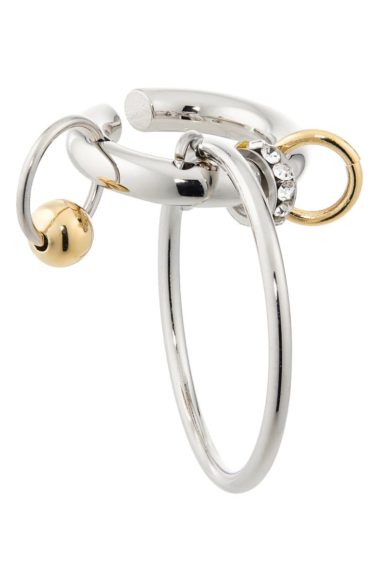 Justine Clenquet Clark Drop Hoop Ear Cuff, Alternate, color, Gold N Palladium