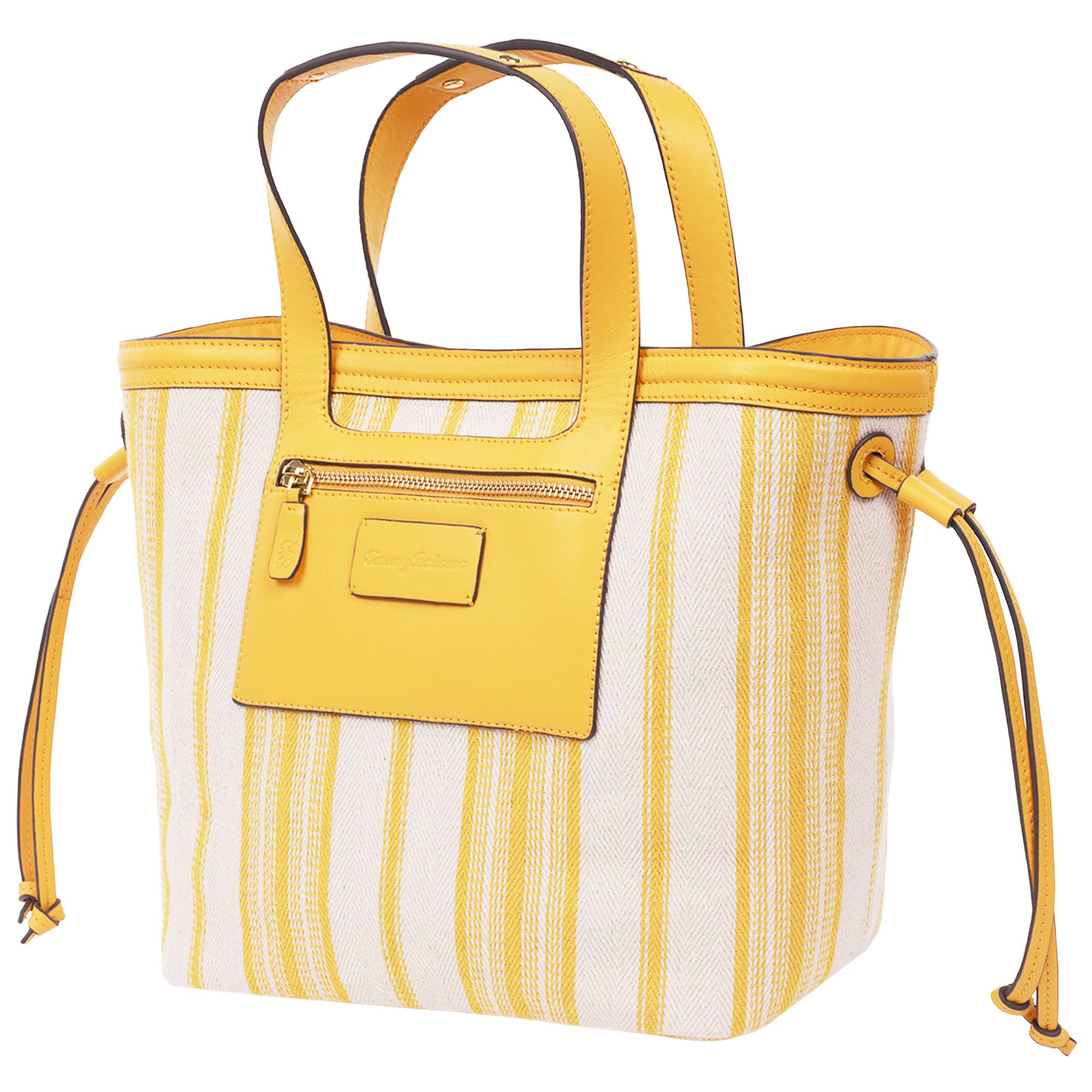 Tommy Bahama Canvas Stripe Large Tote, Alternate, color, Yellow