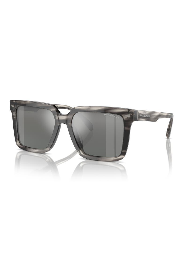 Abruzzo 55mm Square Sunglasses, Alternate, color, BLACK GREY