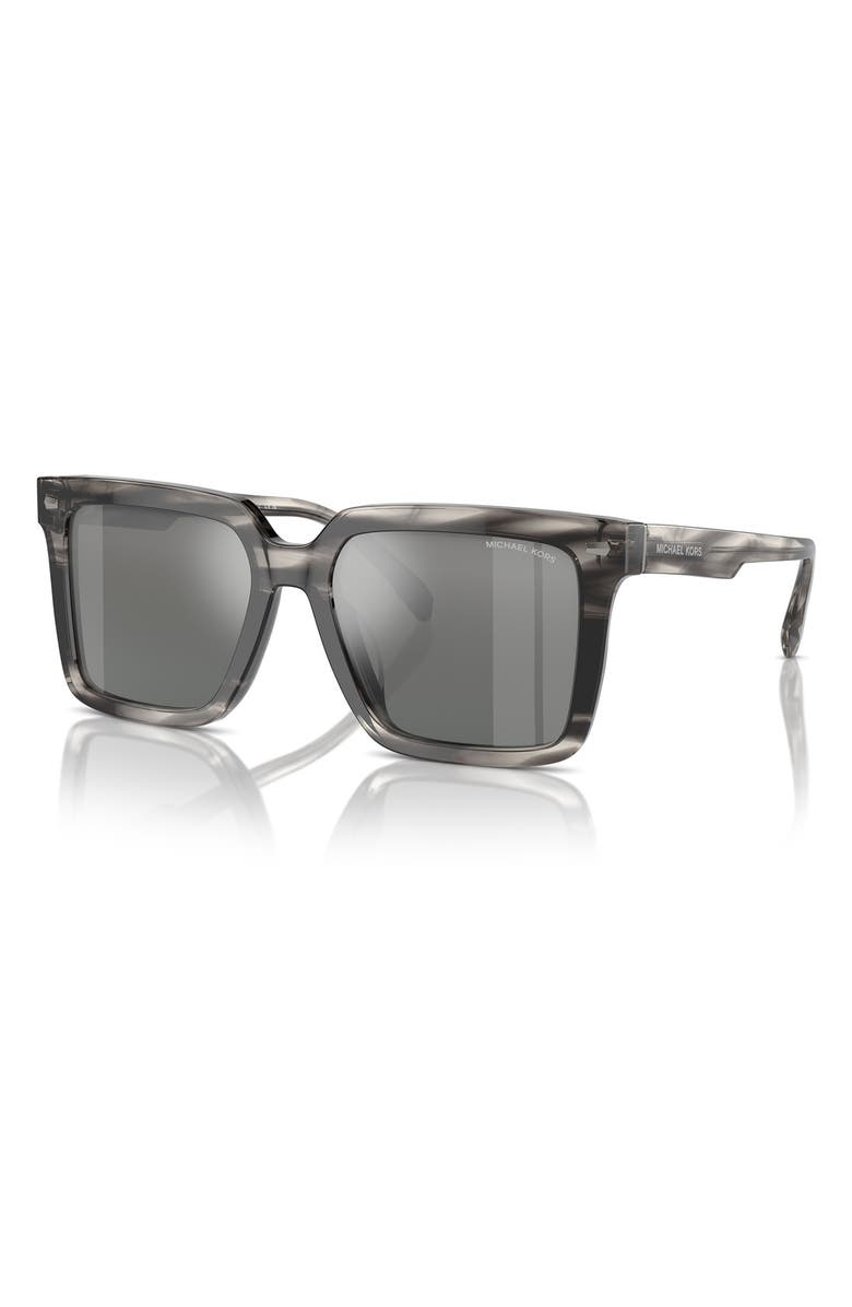 Michael Kors Abruzzo 55mm Square Sunglasses, Alternate, color, Black Grey