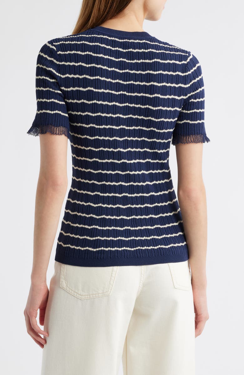 rag 
bone Chiara Crewneck Rib Sweater, Alternate, color, Indigo