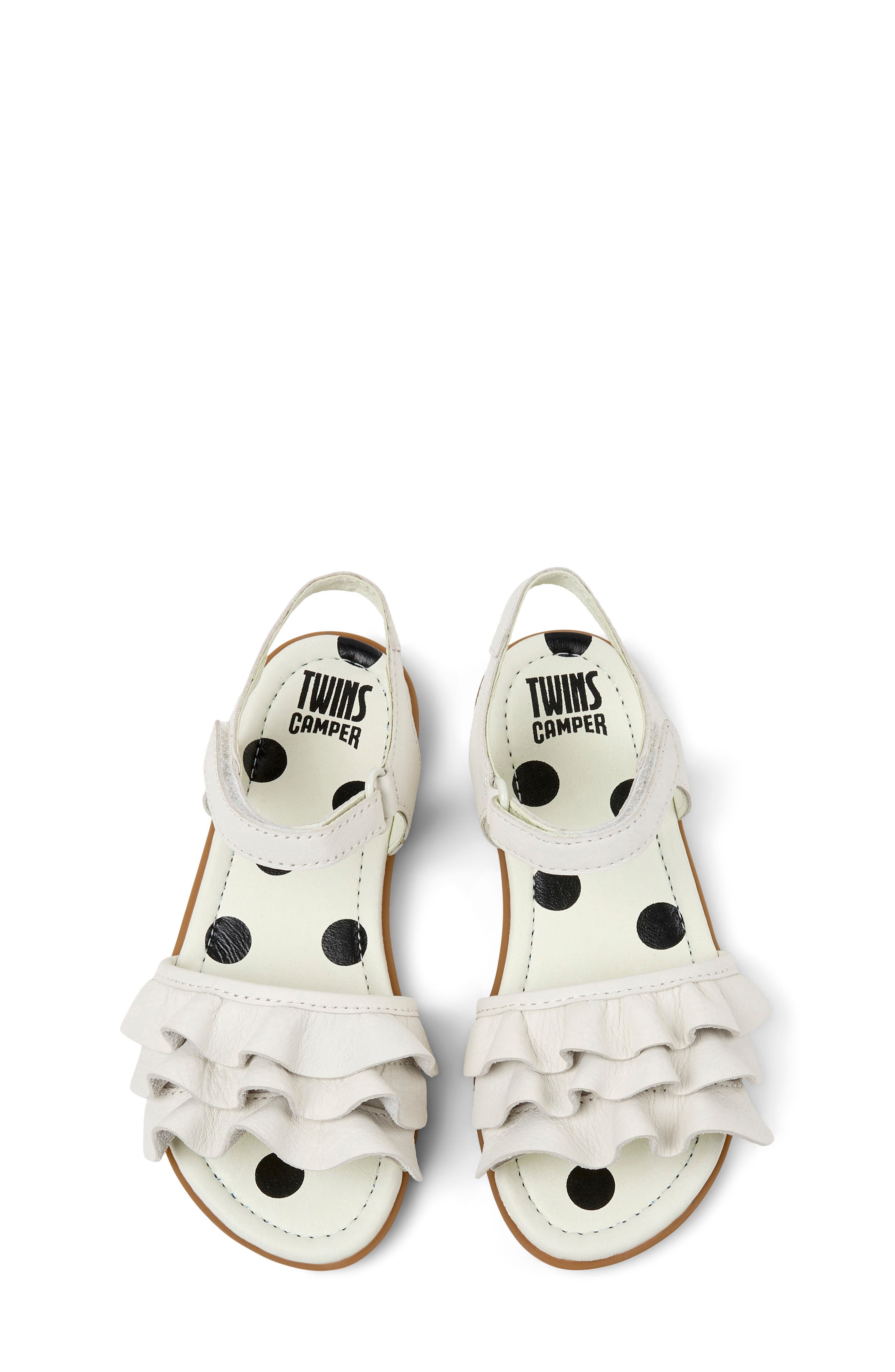 Camper Kids' Right Twins Sandal, Alternate, color, White Natural