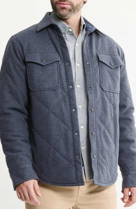 Quilted Brushed Knit Shirt Jacket