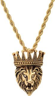 STEELTIME Men's Lion Pendant Necklace