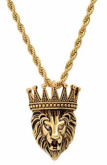 Men's Lion Pendant Necklace
