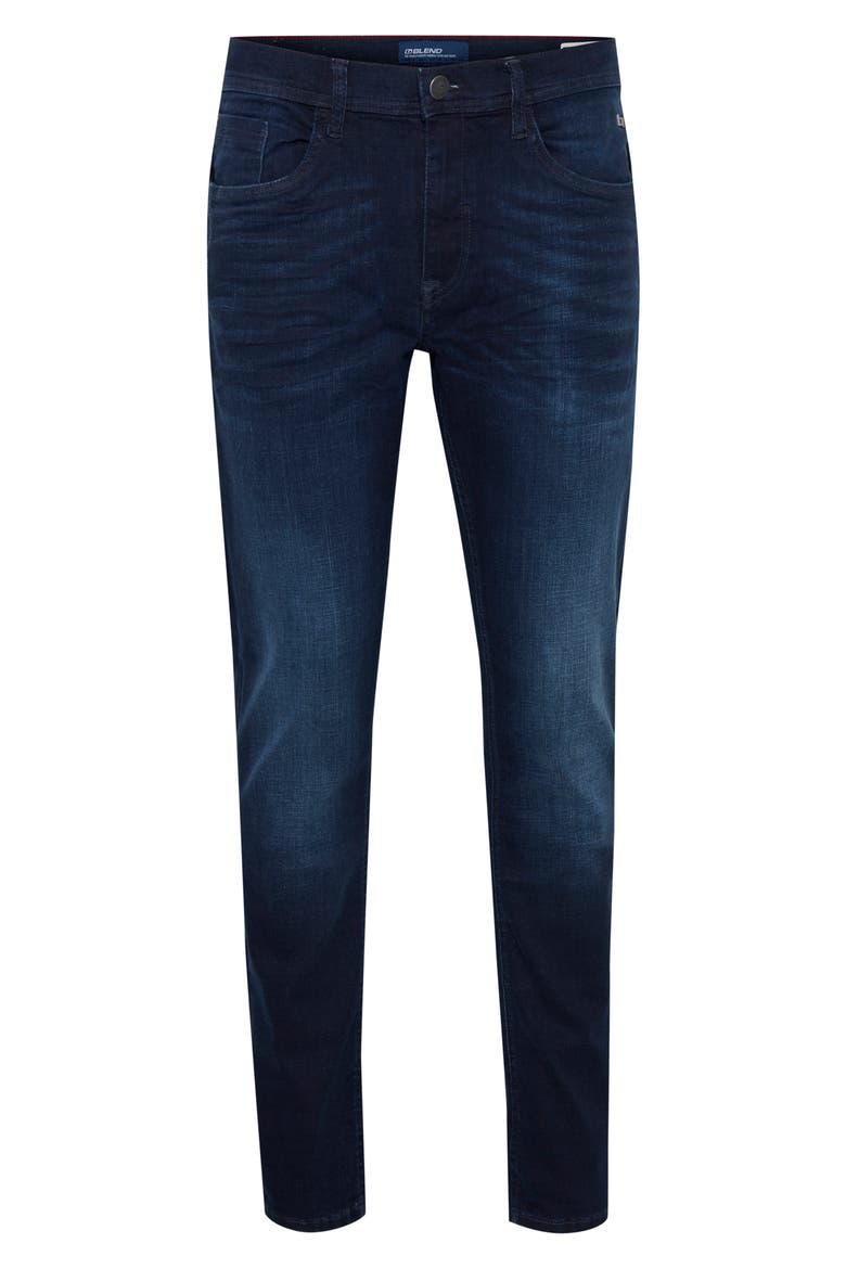 Slim Straight Leg Jeans, Alternate, color, DENIM DARK BLUE