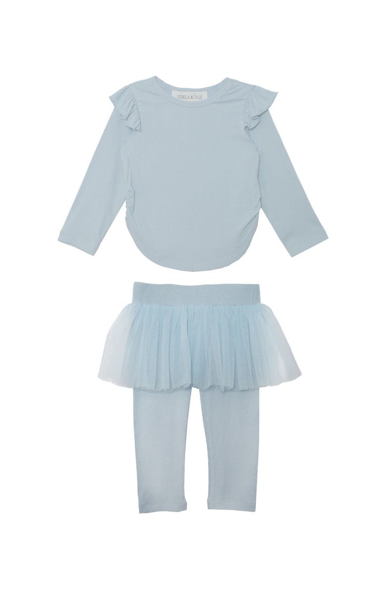 Isobella 
Chloe Tutu in the Clouds Two Piece Pant Set, Main, color, Blue
