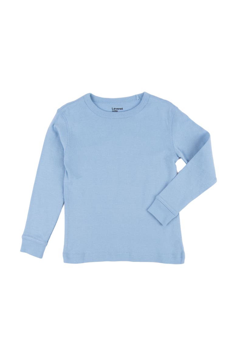 Kids Long Sleeve T-Shirt, 100% Cotton, Solid Colors, Alternate, color, LIGHT BLUE