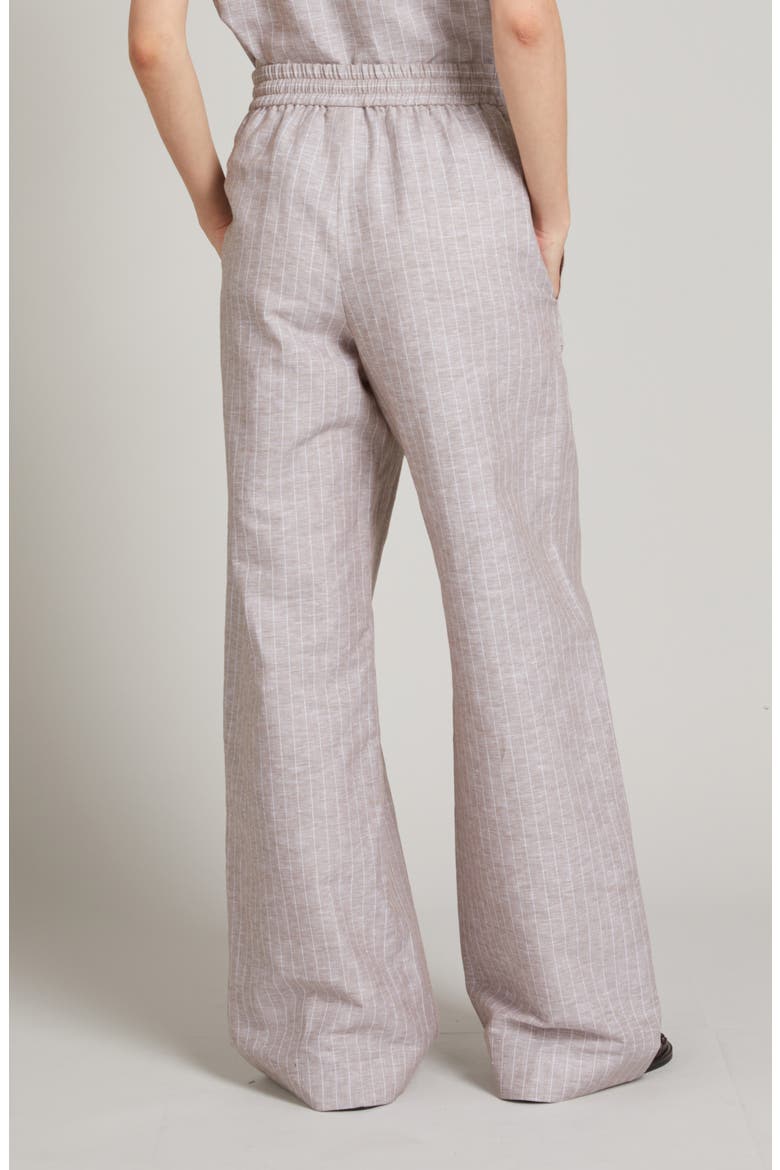 Fauna Linen Blend Wide Leg Pants, Alternate, color, HAZELNUT BROWN