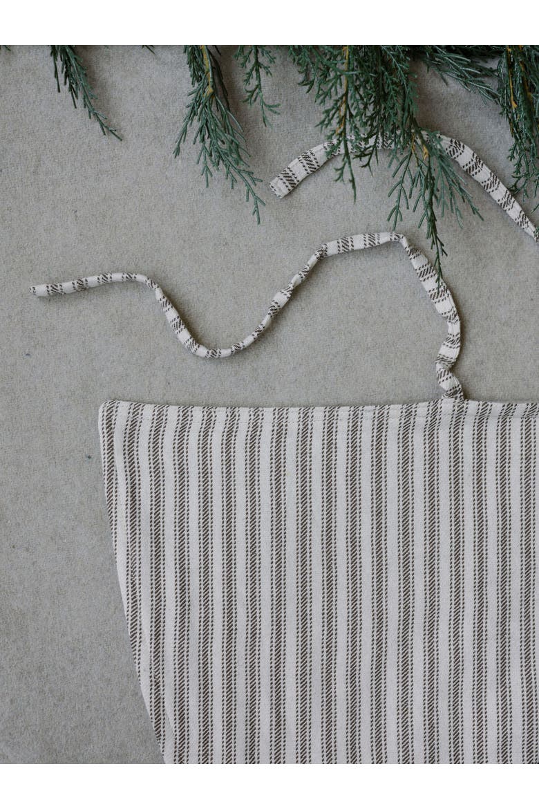 Ticking Stripe Reversible Tree Skirt, Alternate, color, Earth tones