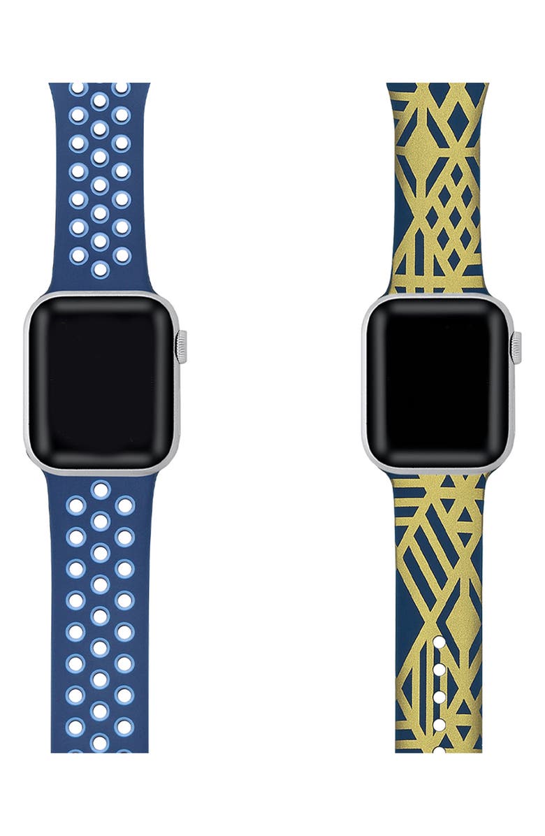 The Posh Tech Assorted 2-Pack Silicone Apple Watch<sup>®</sup> Watchbands, Alternate, color, Assorted