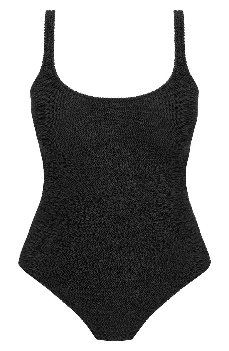 Freya Ibiza Waves Underwire One-Piece Swimsuit, Alternate, color, Black