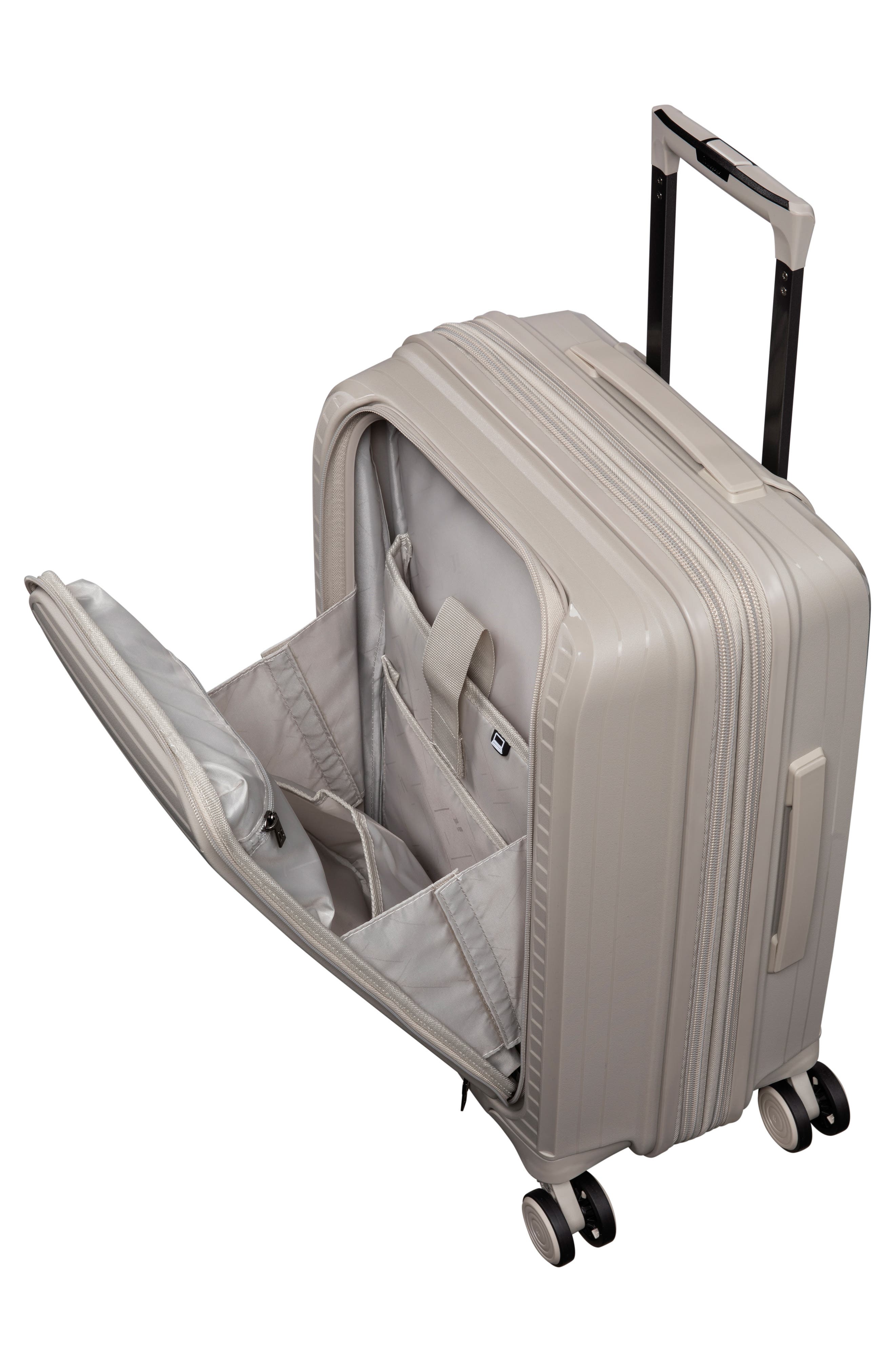 IT LUGGAGE Spontaneous 22-Inch Hardside Checked Expandable Spinner, Alternate, color, Feather Gray