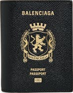 Balenciaga Passport Leather Vertical Bifold Wallet