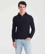 NAADAM Signature Cashmere Long Sleeve Polo