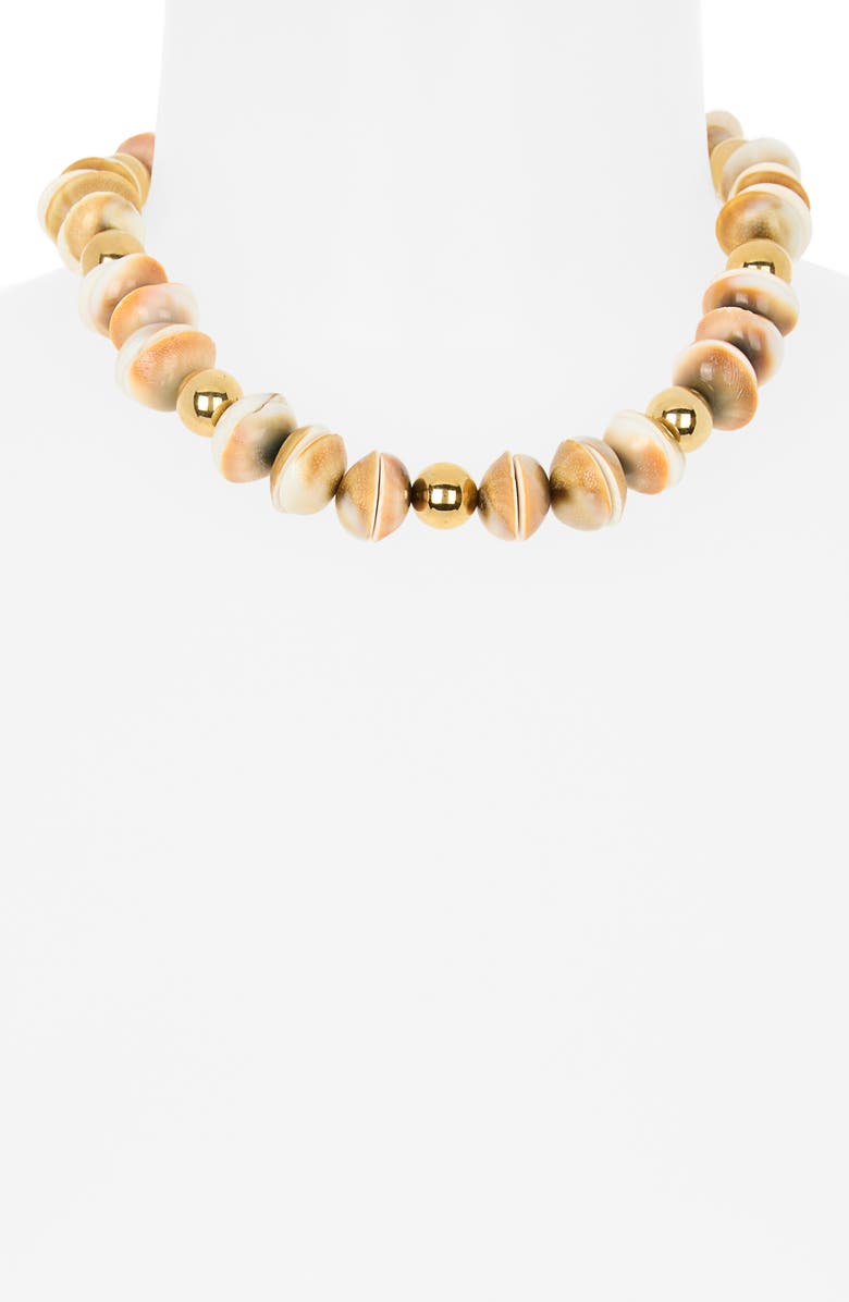 Kenneth Jay Lane Shell Beaded Necklace, Alternate, color, 