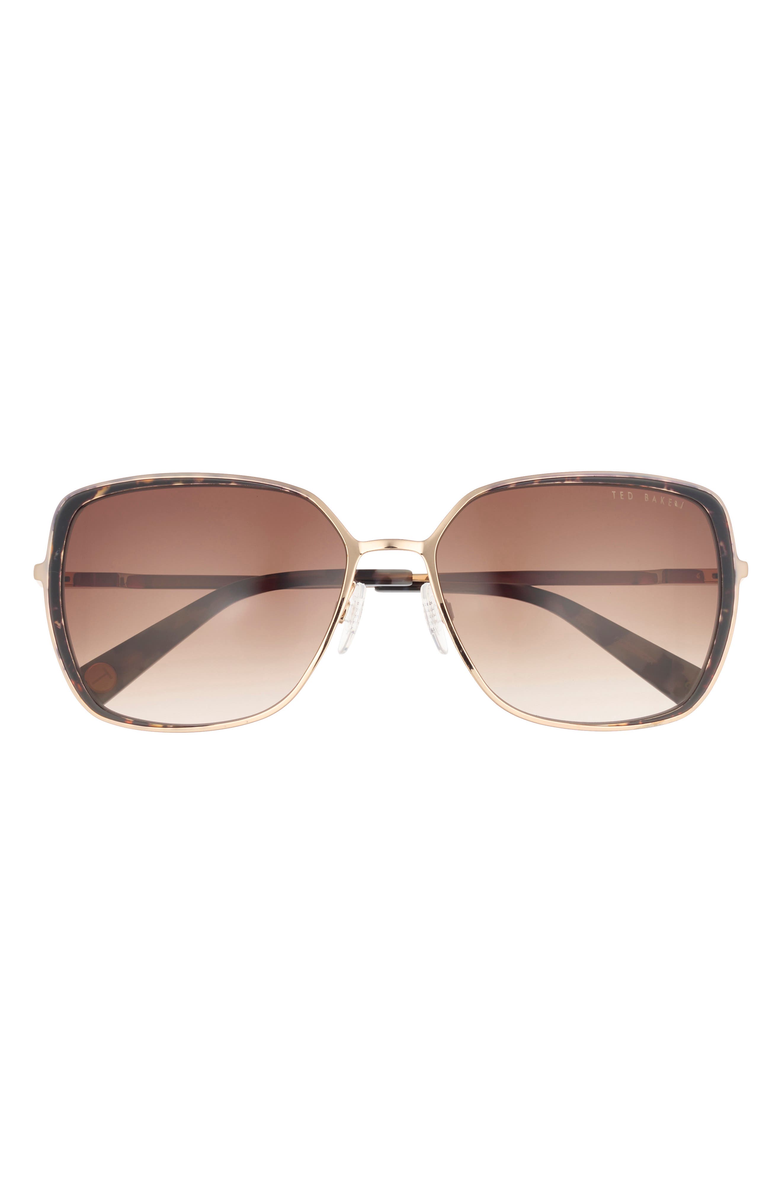 58mm Gradient Square Sunglasses
