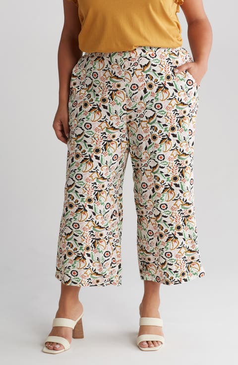 Crop Wide Leg Palazzo Pants (Plus)