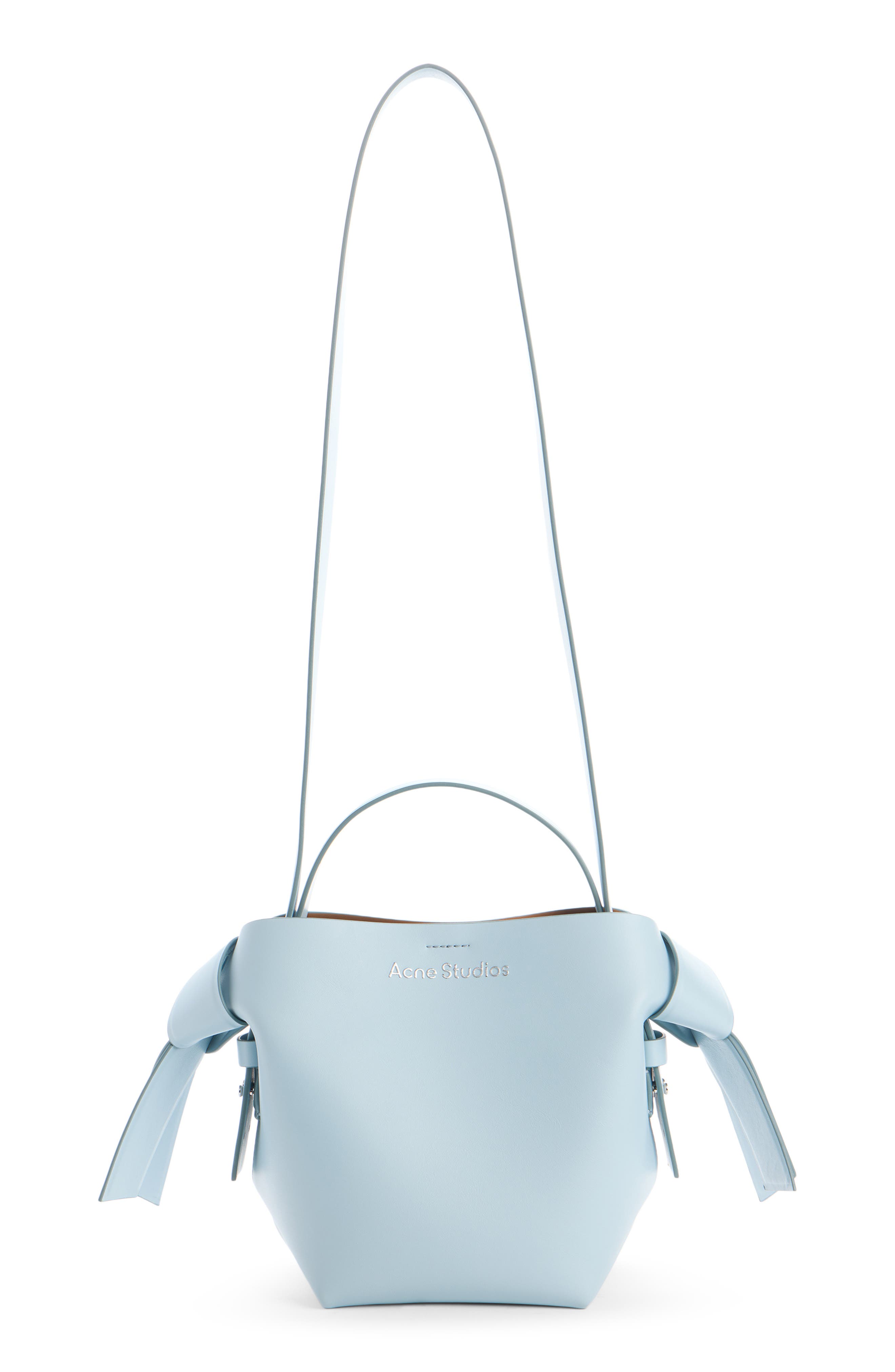 Mini Musubi Leather Shoulder Bag, Alternate, color, DUSTY BLUE