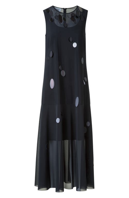 Akris Punto Paillette Detail Techno Tulle Midi Dress