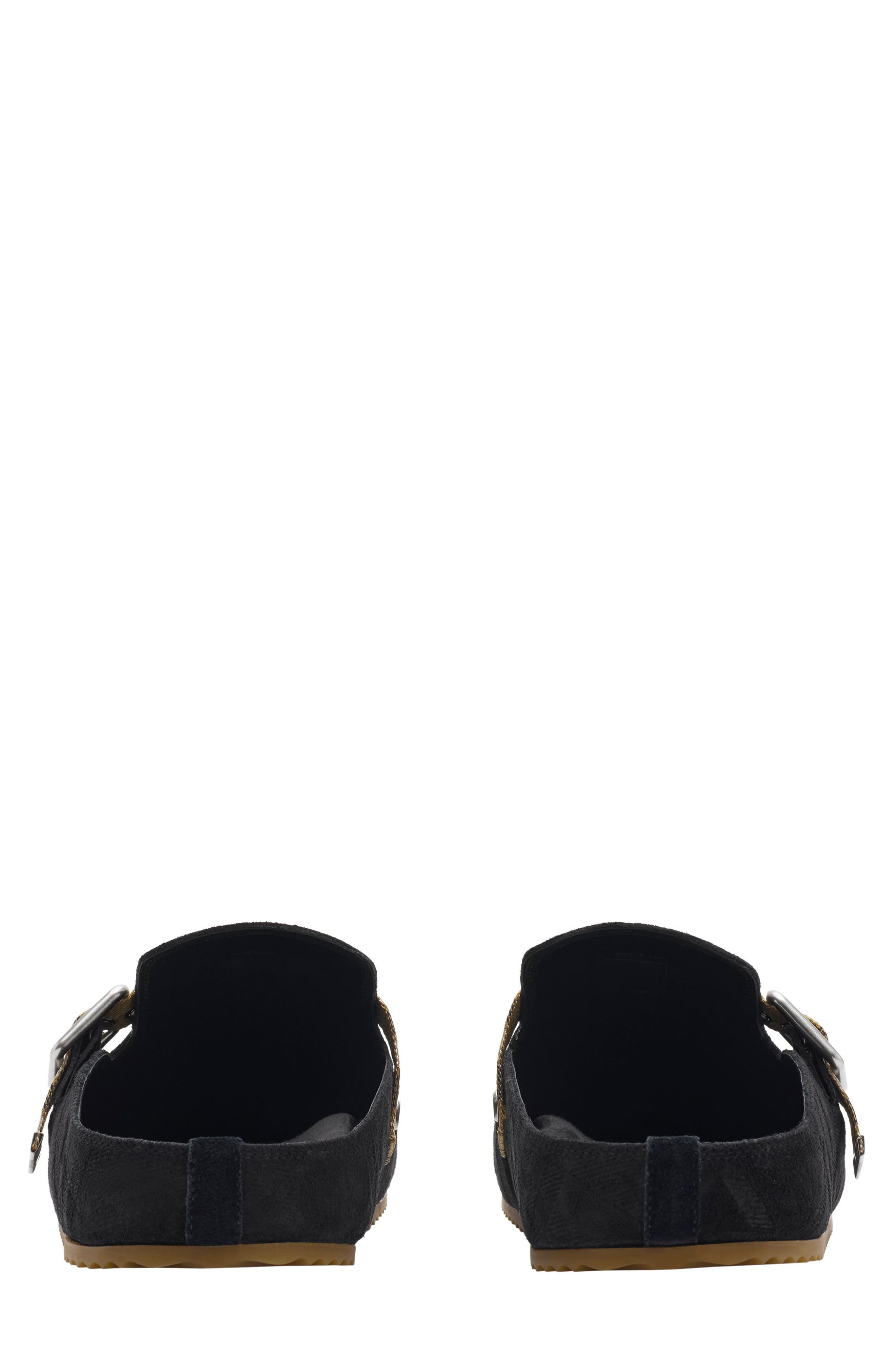 Burberry Check Suede Urchin Clog, Alternate, color, 