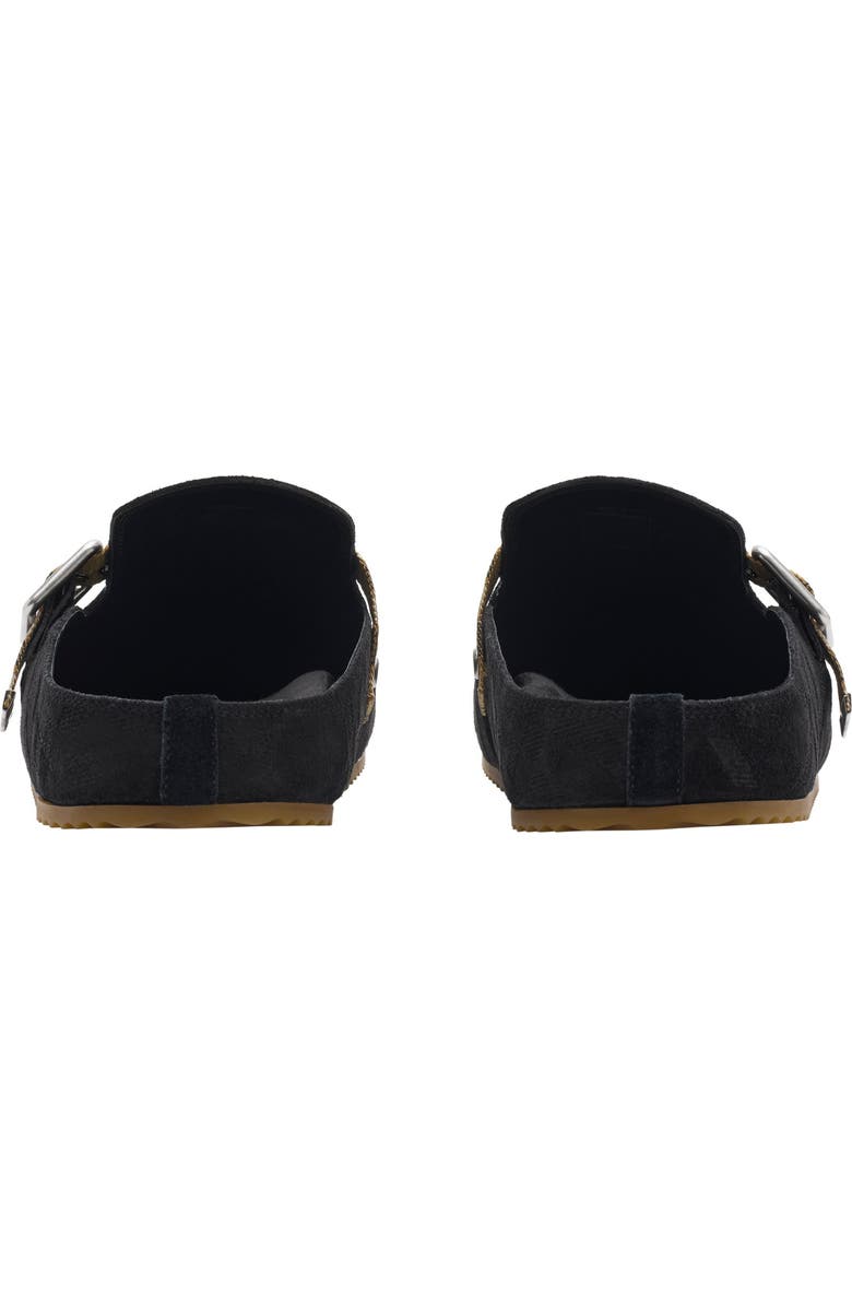 Burberry Check Suede Urchin Clog, Alternate, color,