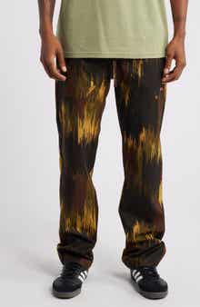 ICECREAM Drip Camo Straight Fit Drawstring Ripstop Pants