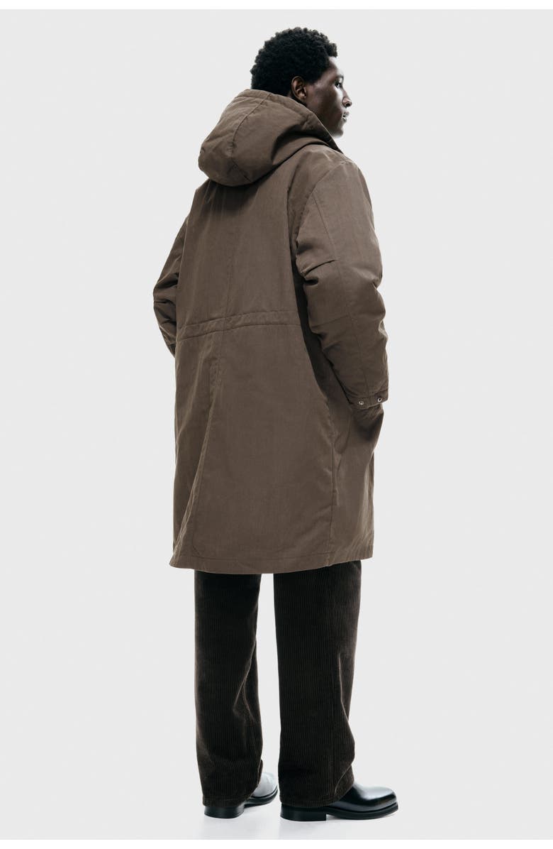 H&M Padded Parka, Alternate, color, Dark Khaki Green