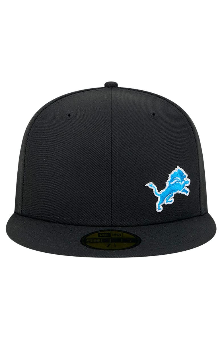 New Era Men's New Era Black Detroit Lions Flawless 59FIFTY Fitted Hat, Alternate, color, 