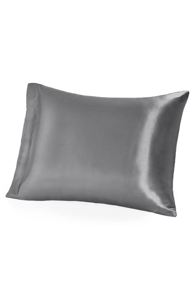 19 Momme 100% Mulberry Silk Pillowcase - Envelope Closure, Main, color, Grey
