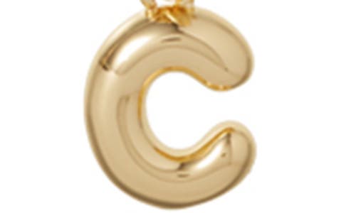 Roxanne Assoulin The Puffy Initial Pendant Necklace In Gold C