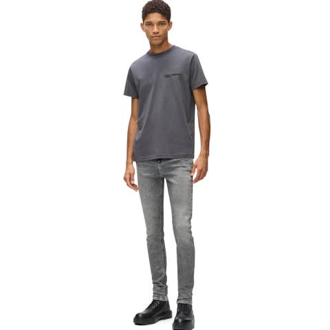 Men's Washed Skinny Jeans