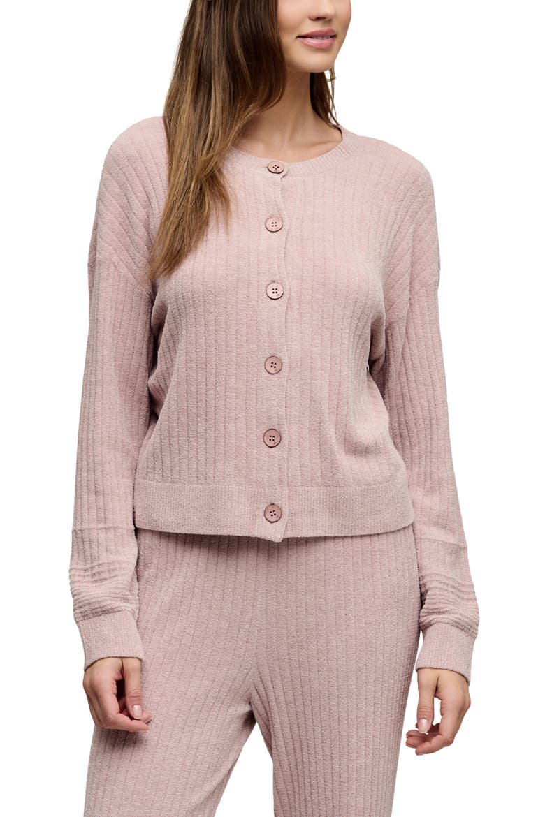 CozyChic® Ultra Lite® Textured Ribbed Cardigan, Main, color, TEABERRY