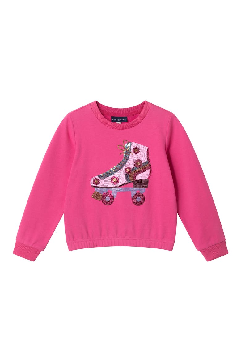 Kids' Print Sequin Graphic Sweatshirt, Main, color, PINK