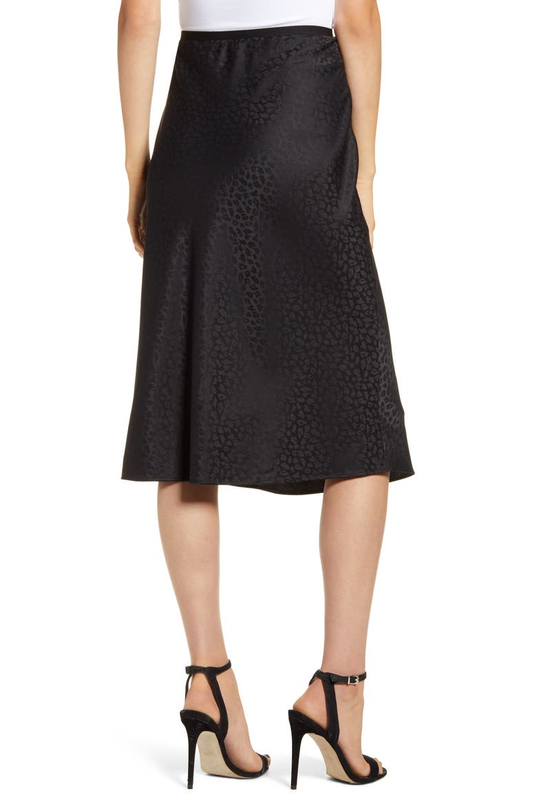 Bias Jacquard Skirt, Alternate, color, BLACK