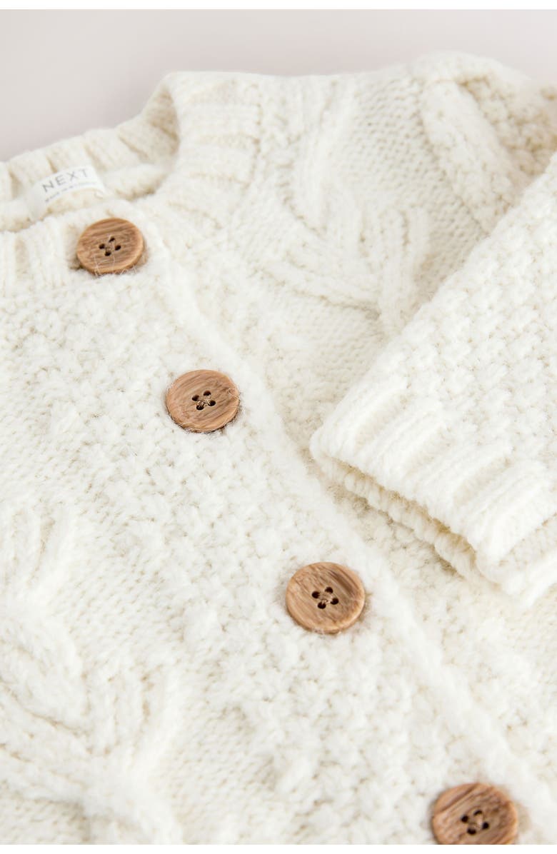 NEXT Kids' Chunky Button-Up Cardigan, Alternate, color, Neutral