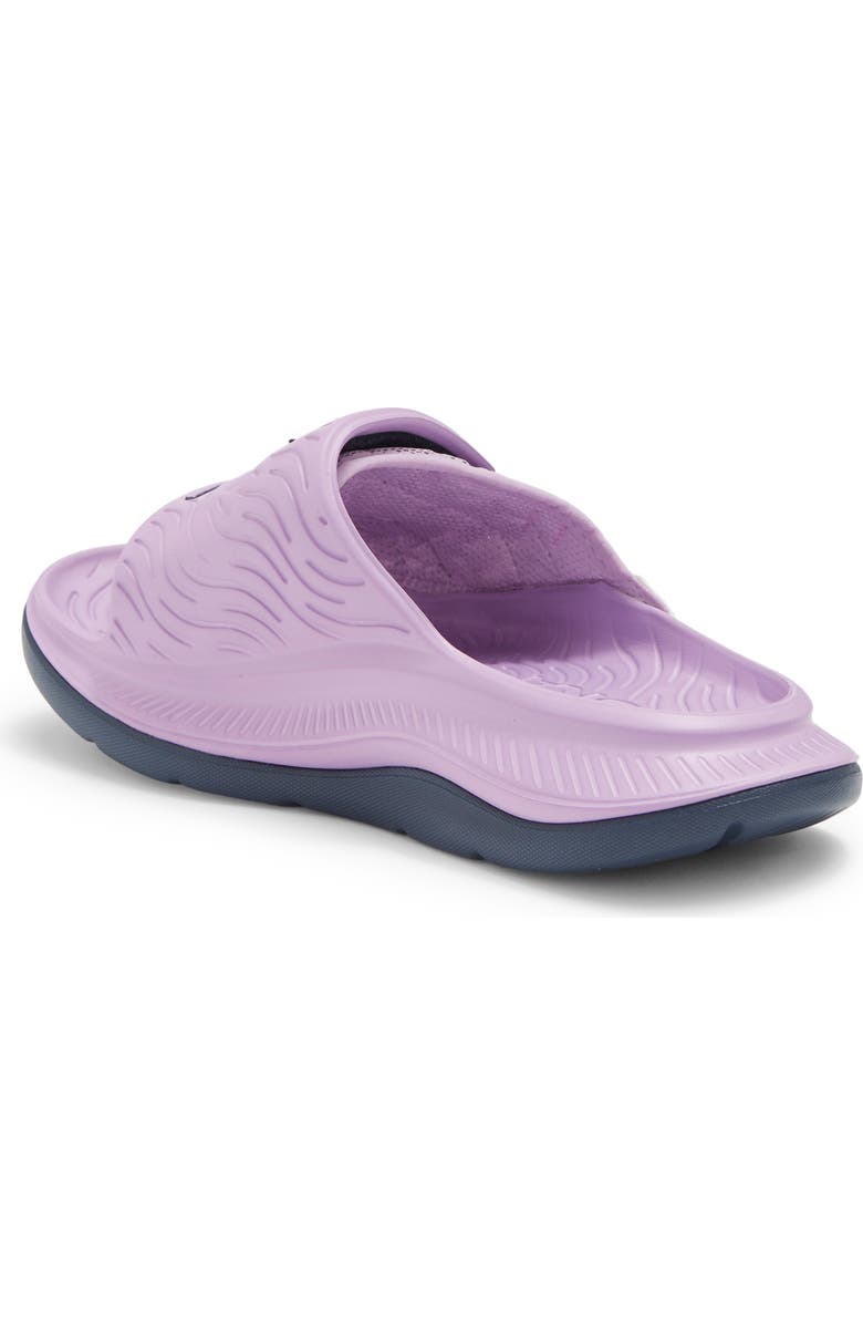 HOKA Gender Inclusive Ora Luxe Slide Sandal, Alternate, color, Violet Bloom / Outerspace