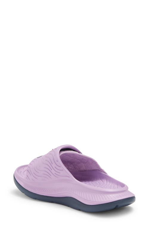 Hoka Gender Inclusive Ora Luxe Slide Sandal In Violet Bloom/outerspace