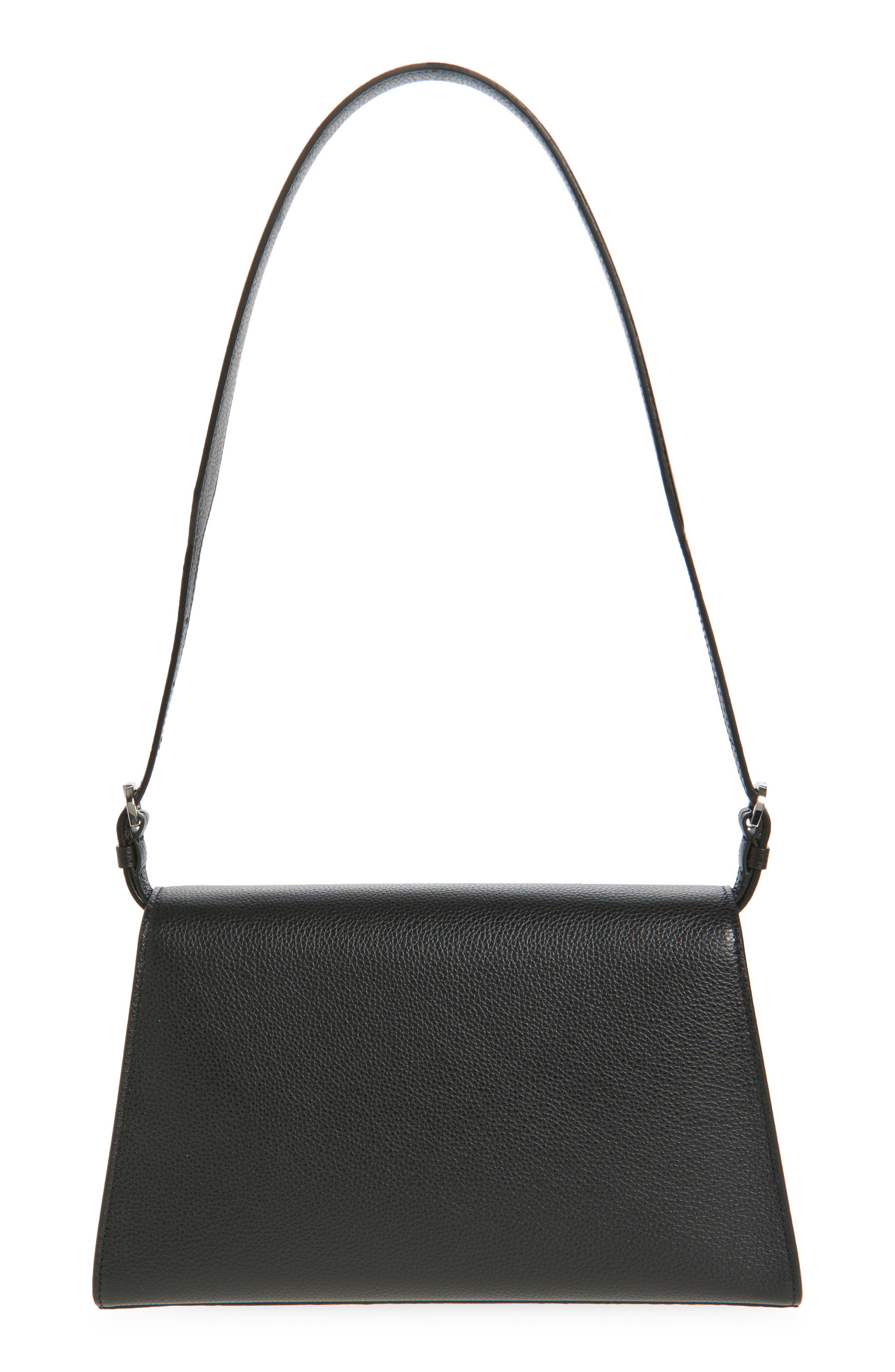 SAVETTE Symmetry Leather Shoulder Bag, Alternate, color, Black