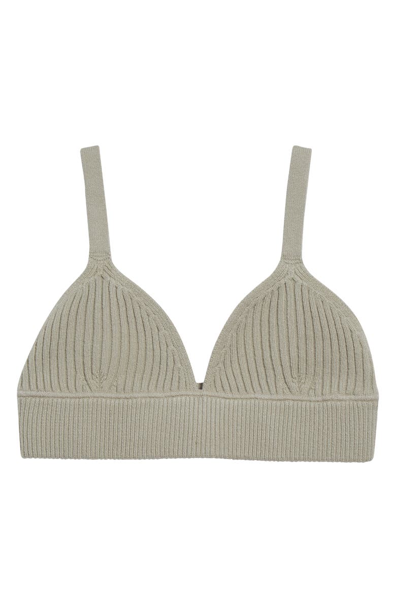 Michael Kors Collection Cashmere Rib Bra, Alternate, color, Almond