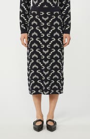 Weekend Max Mara Vacuo Embroidered Knit Skirt