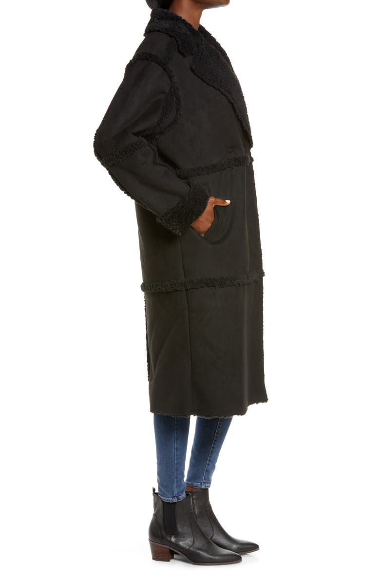 UGG<sup>®</sup> Takara Long Faux Shearling Coat, Alternate, color,